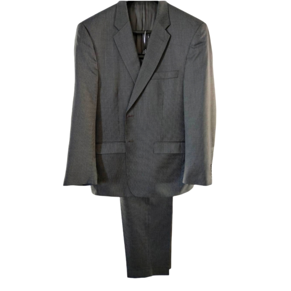 Claiborne Charcoal Gray Pinstripe Suit